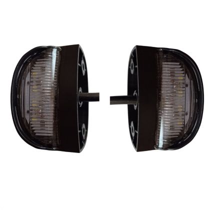 2 x 4 LED License Plate Registration Number Lighting fot Truck Car Trailer Lorry Black 12V 24V