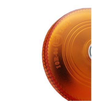 60 LED Warnleuchte Rundumleuchte Blinkleuchte Strobe Beacon Licht Orange Magnet 100mm 12V 24V E9