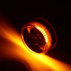 12 Led Advarsellys Blinklys Varsellys Diameter 110mm Orange 12V 24V E9