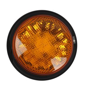 Warnleuchten 24 LED 125mm Rundumleuchte Wiederaufladbar Kabellos Orange Lampe 12V 24V 