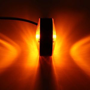 2 x Led Sidemarkeringslys Markeringslys Type øredobber til Speil Gul Neon Lampe Lastebil 12V 24V