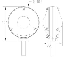 2 x Led Sidemarkeringslys Markeringslys Type øredobber til Speil Gul Neon Lampe Lastebil 12V 24V