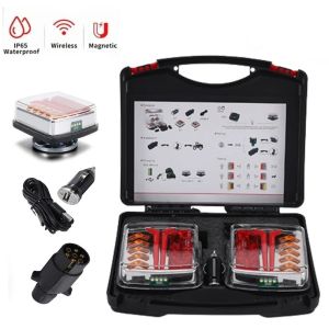 2 x Wireless LED Magnet Baklys Lampe Lastebil Tilhenger 12v 24v E57