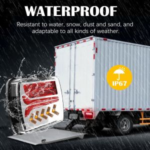 2 x Wireless LED Magnet Baklys Lampe Lastebil Tilhenger 12v 24v E57