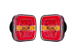 2 x Wireless Neon LED Magnet Markeringslys lastebil,Baklykt tilhenger 12v 24v