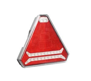 2 x Wireless Neon LED Triangulaire Aimant Feux Arriere Remorque Camion 12v 24v