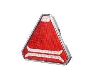 2 x Wireless Neon LED Triangulaire Aimant Feux Arriere Remorque Camion 12v 24v