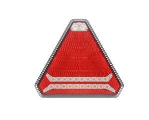 2 x Wireless Neon LED Triangulaire Aimant Feux Arriere Remorque Camion 12v 24v