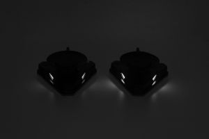 2 x Wireless Neon LED Triangulaire Aimant Feux Arriere Remorque Camion 12v 24v