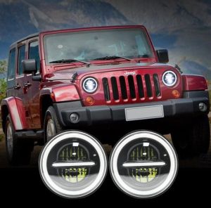 2 x LED Runden 178mm/7inch 75W Hi/Low/DRL/Blinker Halo Scheinwerfer Hauptscheinwerfer Lampe 12V 24V