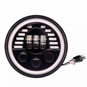 LED Redondas Luces Faro Delantero 178mm/7inch 75W Hi/Low/DRL/Intermitente Halo Lampara Moto 4x4 AWD 4WD 12V 24V