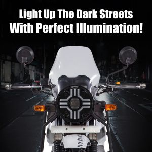 2 x LED Runda Strålkastare 178mm/7inch 50W Hi/Low/DRL/Indicator Halo Lampa Moto Bilar 12V 24V