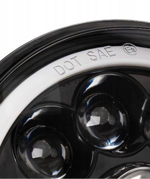 2 x LED Redondas Luces Faro Delantero 178mm/7inch 50W Hi/Low/DRL/Intermitente Halo Lampara Craneo12V 24V