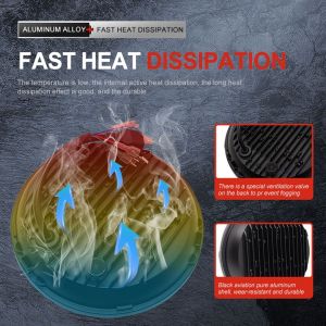 2 x LED Redondas Luces Faro Delantero 178mm/7inch 50W Hi/Low/DRL/Intermitente Halo Lampara Craneo12V 24V