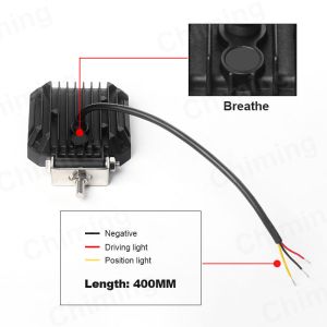 LED Arbeitsscheinwerfer DRL 12V 24V 15W 1500lm Spot Beam Leuchten Lampe Weiß/Rot