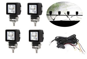 4 x LED Arbeitsscheinwerfer Hallo Lampe DRL 12V 24V Flood Beam Leuchten Weiß