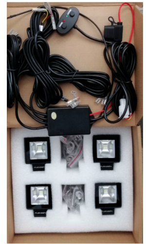 4 x LED Arbeitsscheinwerfer Hallo Lampe DRL 12V 24V Flood Beam Leuchten Weiß