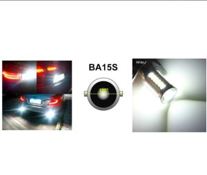 LED 33 SMD BA15S P21W 1156 Canbus Lampa Becuri Lumini Alb 12V 24V cu Lentila
