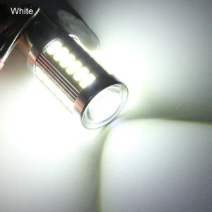 LED 33 SMD BA15S P21W 1156 Canbus Lampa Becuri Lumini Alb 12V 24V cu Lentila