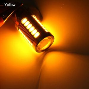 LED 33 SMD BAU15S PY21W 1156 Canbus Gelb Scheinwerfer Lampe Autolichter Glühbirnen 12V 24V mit Objektiv