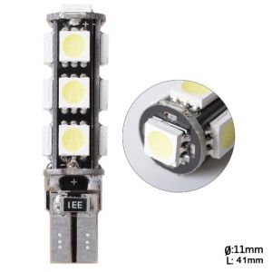 13 SMD LED 5050 T10 W5W 12V Canbus Error Free Alb Rosu Verde Galben Albastru Lampa Becuri Lumini 
