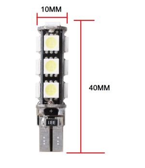 13 SMD LED 5050 T10 W5W 12V Canbus Error Free Alb Rosu Verde Galben Albastru Lampa Becuri Lumini 