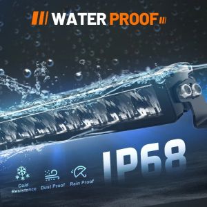 LED BAR Luces de trabajo 84.5cm 13000Lm 120W Blnco/Amarillo DRL 10-30V Luz de trabajo Luz de inundación Auto Coche SUV 