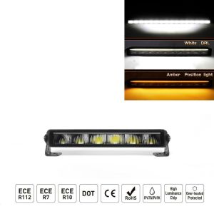 LED Bar Ekstralys LED BAR 34.5cm 5900Lm 40W Hvit/Gul DRL 10-30V Arbeidslys Lysbar Bil SUV 