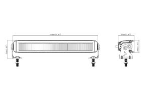 LED BAR Luces de trabajo 34.5cm 5900Lm 40W Blnco/Amarillo DRL 10-30V Luz de trabajo Luz de inundación Auto Coche SUV 