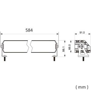 LED BAR 58.5cm 7800Lm Weiß/Gelb Tagfahrleuchten Blitzlicht Warnleuchte Notfall Strobe 10-30V Leuchten Auto PKW SUV 