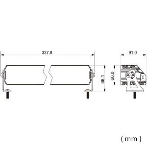 LED BAR 30.5cm 4800Lm Weiß/Gelb Tagfahrleuchten Blitzlicht Warnleuchte Notfall Strobe 10-30V Leuchten Auto PKW SUV 
