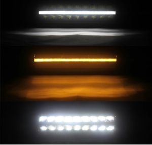 LED BAR Luces de trabajo 30cm 4000Lm Blnco/Amarillo DRL Combo Flood Spot Beam 10-30V Luz de trabajo Luz de inundación Auto Coche SUV 