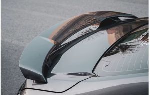 Heckspoiler Lippe Spoiler 128cm Universal Glänzend Glanz Piano Schwarz Sport Kofferraum Deckel Flügel Auto