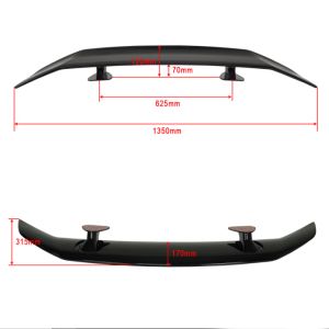 Heckspoiler Lippe Spoiler 135cm Universal Carbon Optik Sport Kofferraum Deckel Flügel Auto