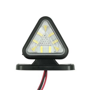 2 x 18 LED Begrenzungsleuchten Positionsleuchten Leuchten Dreieckig Rot/Weiß 12/24v