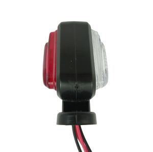 2 x 18 LED Begrenzungsleuchten Positionsleuchten Leuchten Dreieckig Rot/Weiß 12/24v