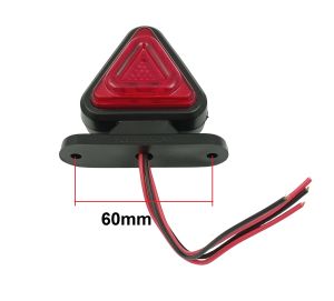2 x 18 LED Begrenzungsleuchten Positionsleuchten Leuchten Dreieckig Rot/Gelb 12/24v