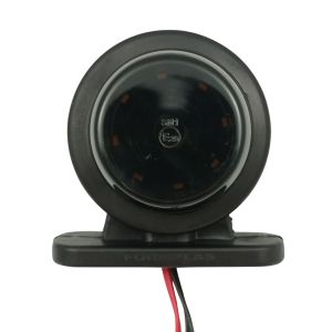 2 x LED Rosu Galben Lumină Latura Lampe Gabarit Remorca Camioane 12V 24V Sticlă Neagră Afumată