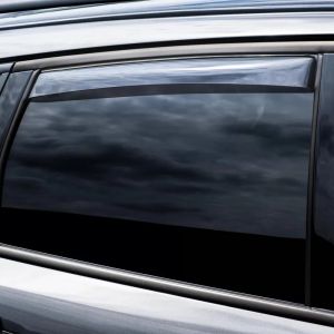 Wind Rain Deflector for VW T-CROSS 5D 2019+ Car Auto Transparent Black set  4 pcs.