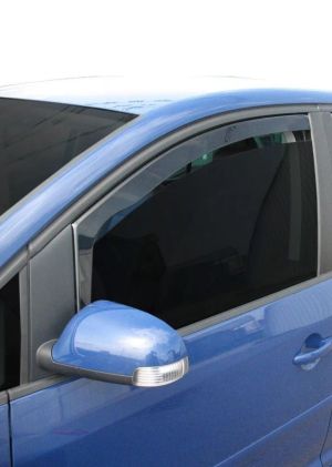 Windabweiser Deflektoren für VW TOURAN 5D 2003 - 2015 Transparent Schwarz PKW 2stk.