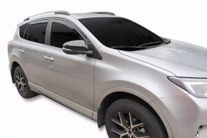Wind Rain Deflector for TOYOTA RAV4 2013 - 2019 Car Auto Transparent Black set  4 pcs.