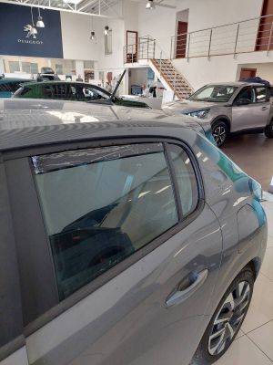 Deflector de viento y lluvia para Opel Corsa F 5D/ Peugeot 208 5D 2019+ Negro transparente Coche Automóvil 4 piezas 