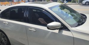 Déflecteur de vent et pluie pour BMW 3 G20 2019+  Voiture Auto Noir transparent 4 pièces 