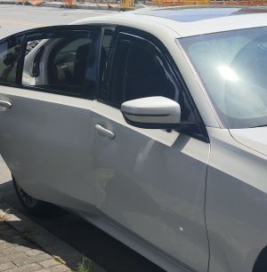 Déflecteur de vent et pluie pour BMW 3 G20 2019+  Voiture Auto Noir transparent 4 pièces 