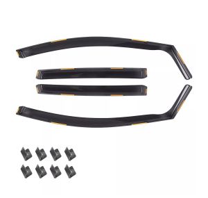 Deflector de viento y lluvia para FORD ESCAPE / KUGA 2013-2019 Negro transparente Coche Automóvil 4 piezas 