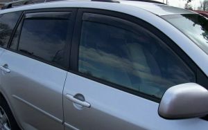 Windabweiser Deflektoren für  HONDA CRV 2012-2016 Transparent Schwarz PKW 4-tlg. Satz