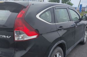 Windabweiser Deflektoren für  HONDA CRV 2012-2016 Transparent Schwarz PKW 4-tlg. Satz