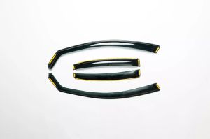 Deflector de viento y lluvia para Mercedes C class W205 2015-2020 Negro transparente Coche Automóvil 4 piezas 