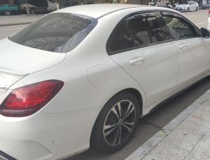 Deflector de viento y lluvia para Mercedes C class W205 2015-2020 Negro transparente Coche Automóvil 4 piezas 