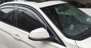 Paravanturi de vânt pentru BMW 3 F30 2012-2019 Auto Masina Negru transparent 4 buc.